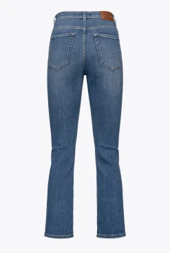 Jeans|PINKO Jean Bootcut En Denim Stretch Delavage Moyen Fonce