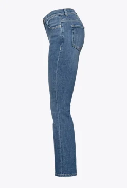 Jeans|PINKO Jean Bootcut En Denim Stretch Delavage Moyen Fonce