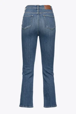 Jeans|PINKO Jean Bootcut Patchs Laser Delavage Moyen