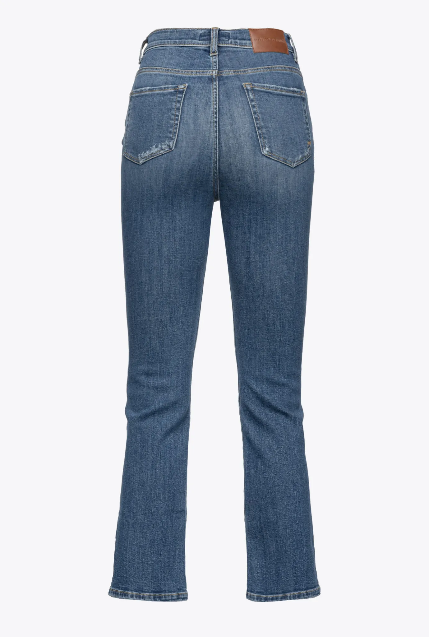 Jeans|PINKO Jean Bootcut Patchs Laser Delavage Moyen