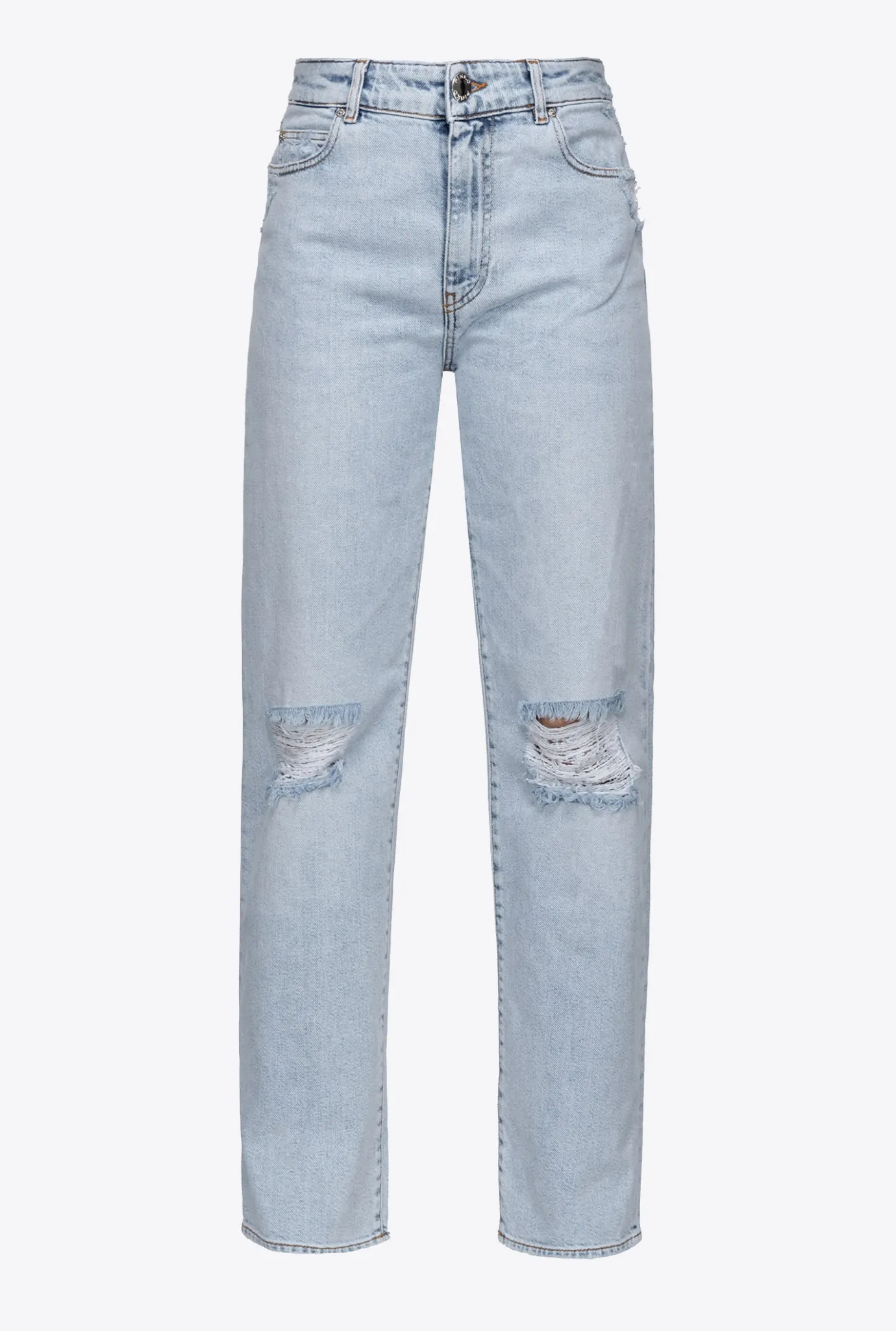 Jeans|PINKO Jean Boyfriend Dechire Delavage Marbre