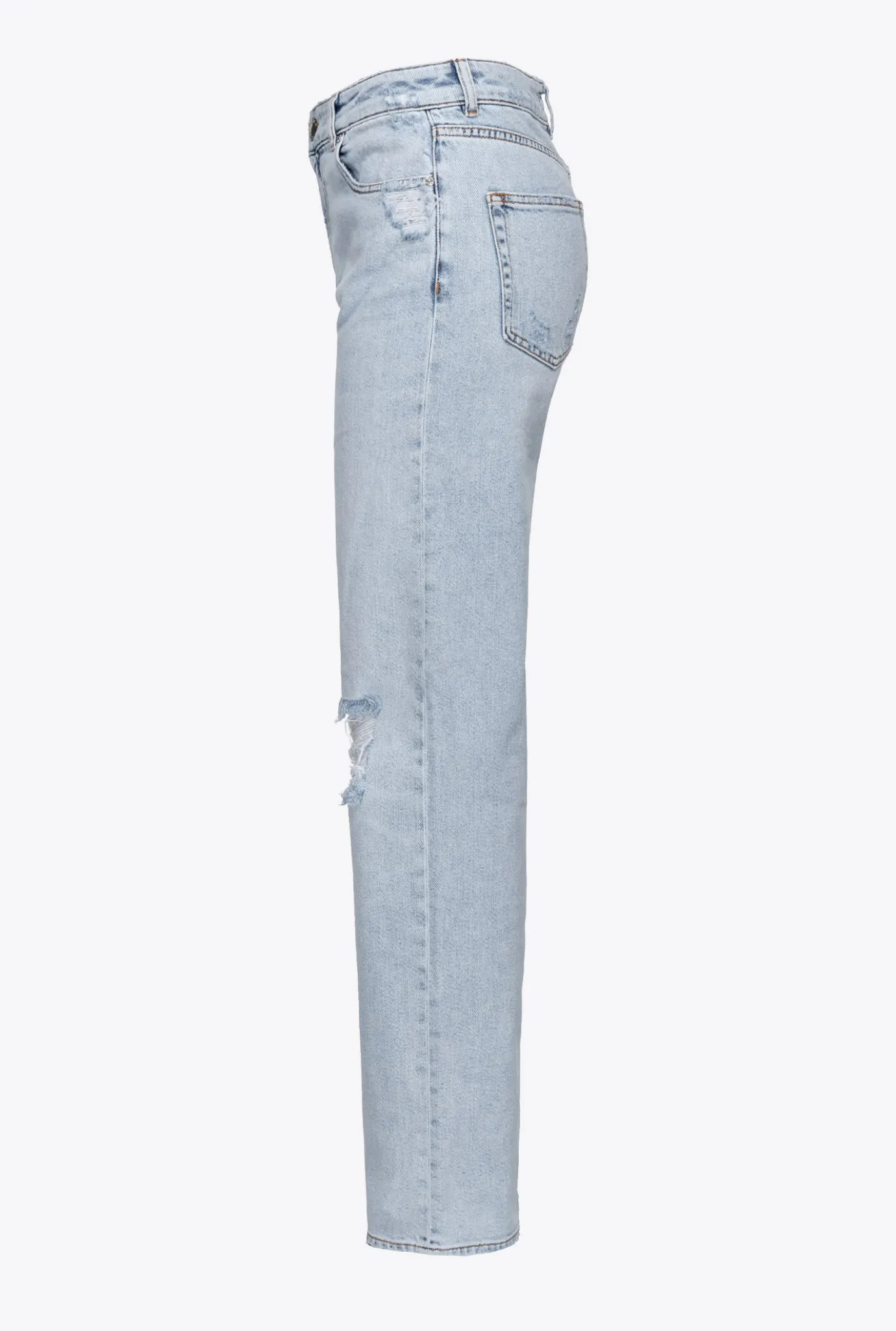 Jeans|PINKO Jean Boyfriend Dechire Delavage Marbre