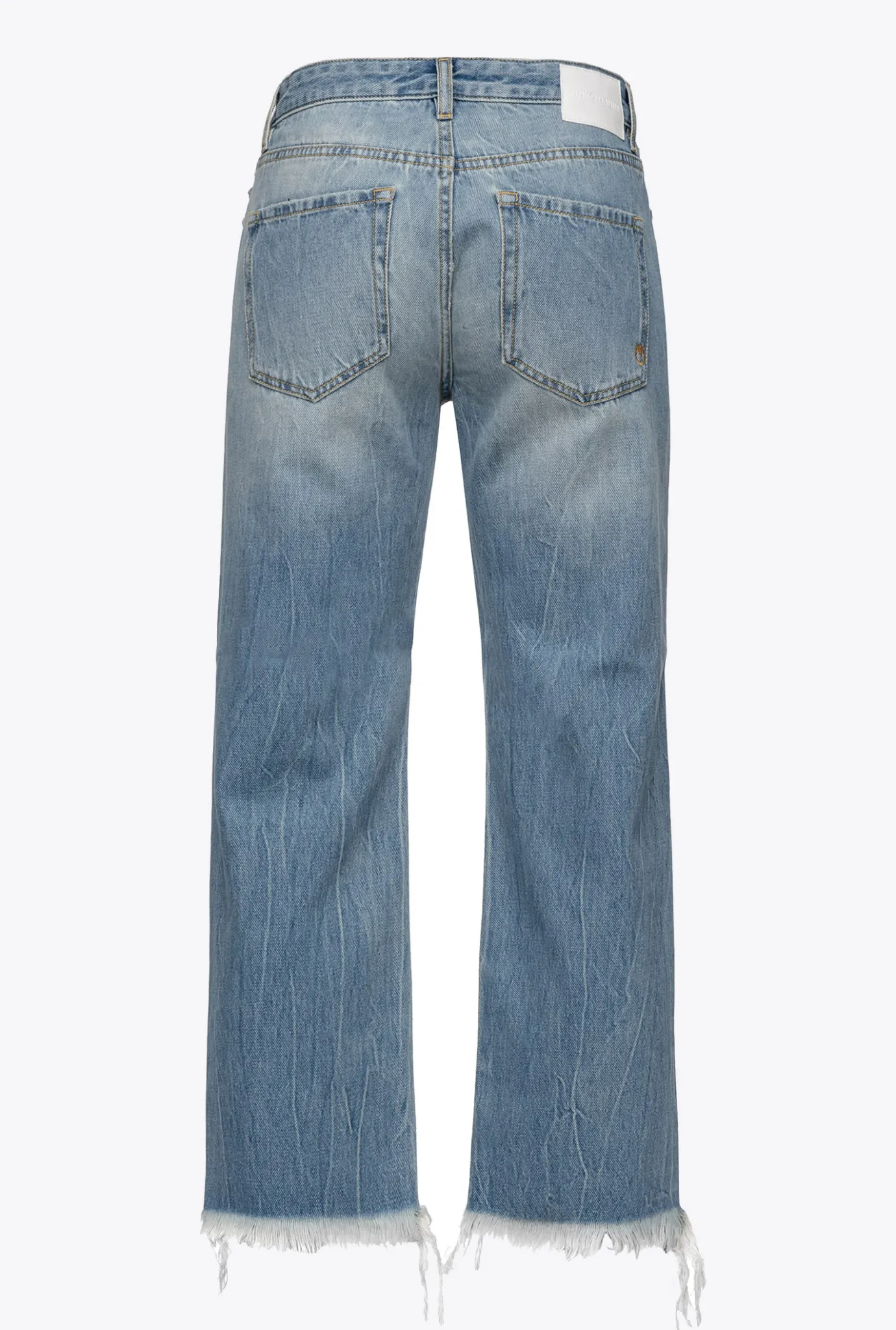 Jeans|PINKO Jean Decontracte A Lacets Delavage Vintage Moyen