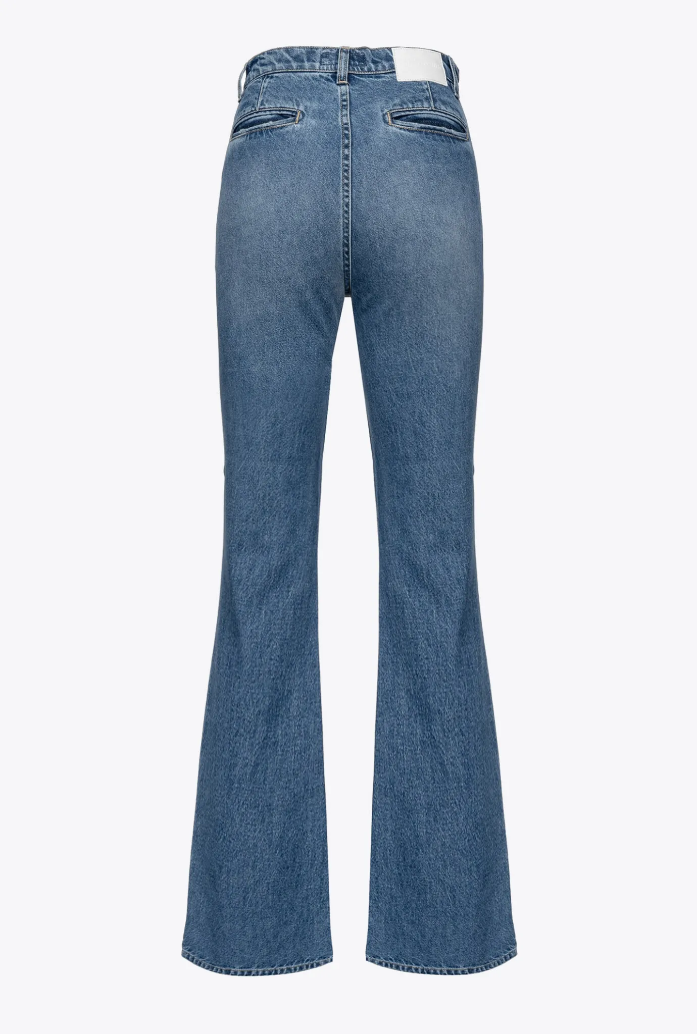 Jeans|PINKO Jean Flare A Lacets Delavage Vintage Moyen