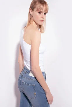 Jeans|PINKO Jean Flare En Denim Bleu Stretch Delavage Clair Moyen