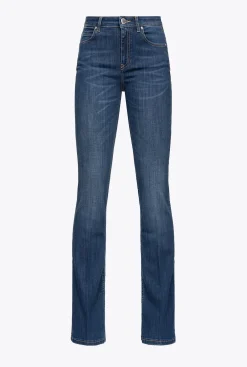 Jeans|PINKO Jean Flare En Denim Super Stretch Delavage Moyen Fonce