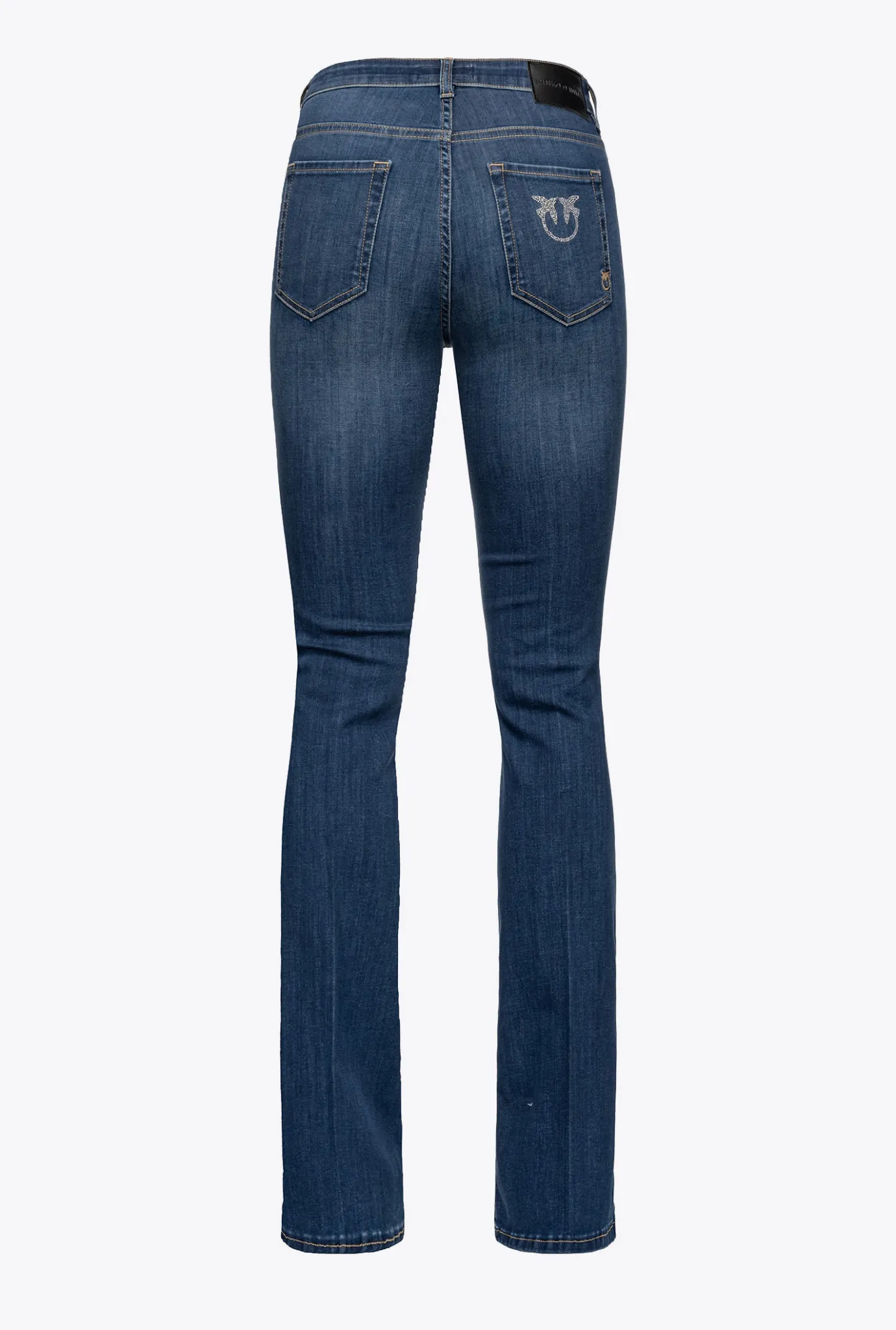Jeans|PINKO Jean Flare En Denim Super Stretch Delavage Moyen Fonce