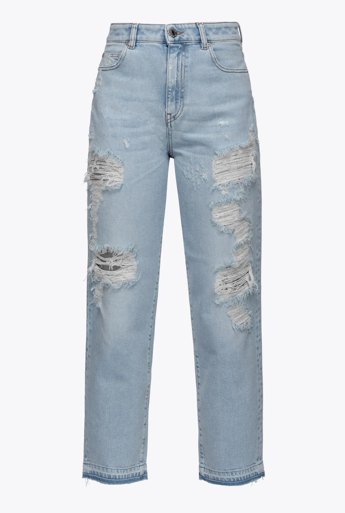Jeans|PINKO Jean Mom Fit Dechire Delavage Clair