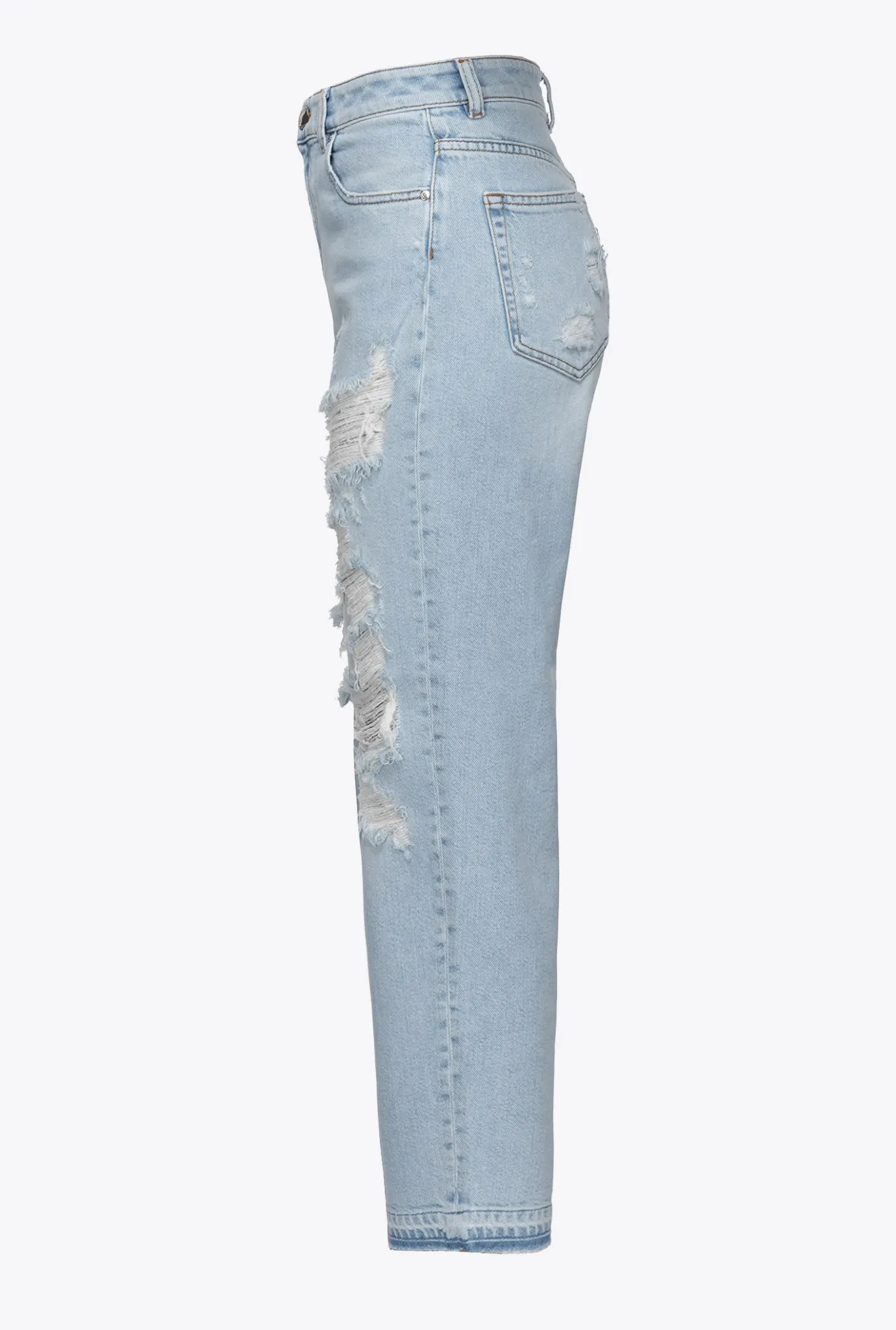 Jeans|PINKO Jean Mom Fit Dechire Delavage Clair
