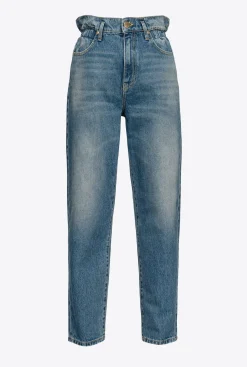 Jeans|PINKO Jean Mom Fit En Denim Authentic 90 Bleu-Bleu De Delft