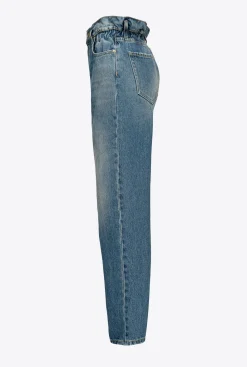Jeans|PINKO Jean Mom Fit En Denim Authentic 90 Bleu-Bleu De Delft