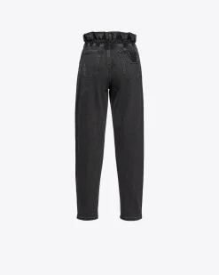 Jeans|PINKO Jean Mom Fit En Denim Black Noir Limousine