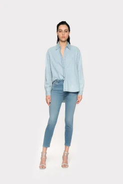 Jeans|PINKO Jean Skinny En Denim Bleu Stretch Delavage Clair