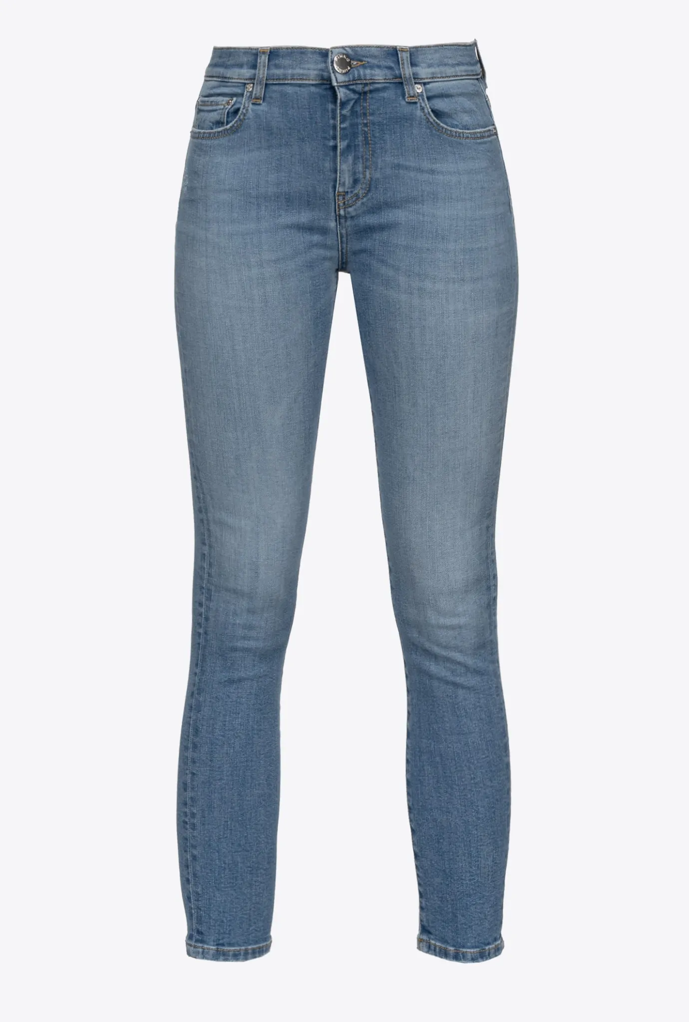 Jeans|PINKO Jean Skinny En Denim Bleu Stretch Delavage Clair