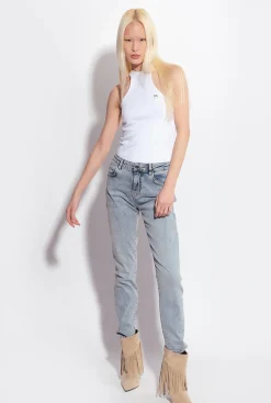 Jeans|PINKO Jean Skinny En Denim Power Stretch Use Delavage Jauni