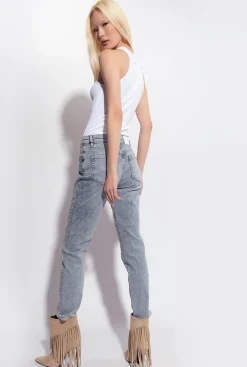 Jeans|PINKO Jean Skinny En Denim Power Stretch Use Delavage Jauni