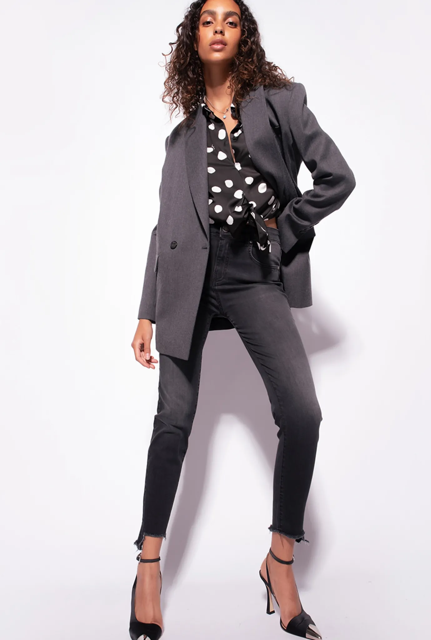 Jeans|PINKO Jean Skinny En Denim Stretch Noir Noir Limousine