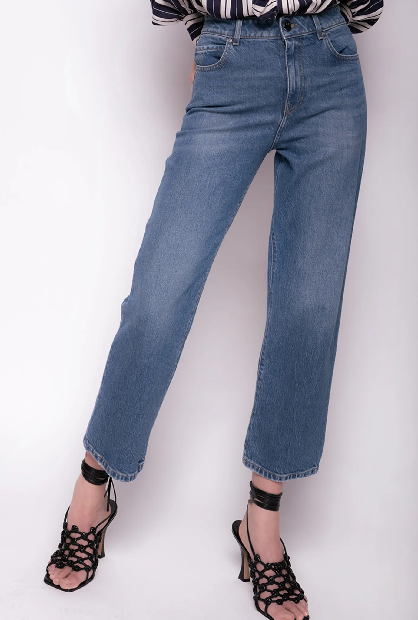 Jeans|PINKO Jean Straight En Denim Recycle Bleu-Saphir Etoile