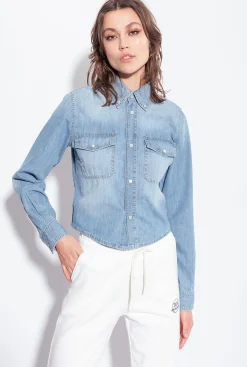 Pantalons|PINKO Jogging A Logo Imprime Blanc Soie