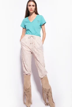 Tailleurs Et Ensembles|PINKO Jogging Lame Beige/Argent