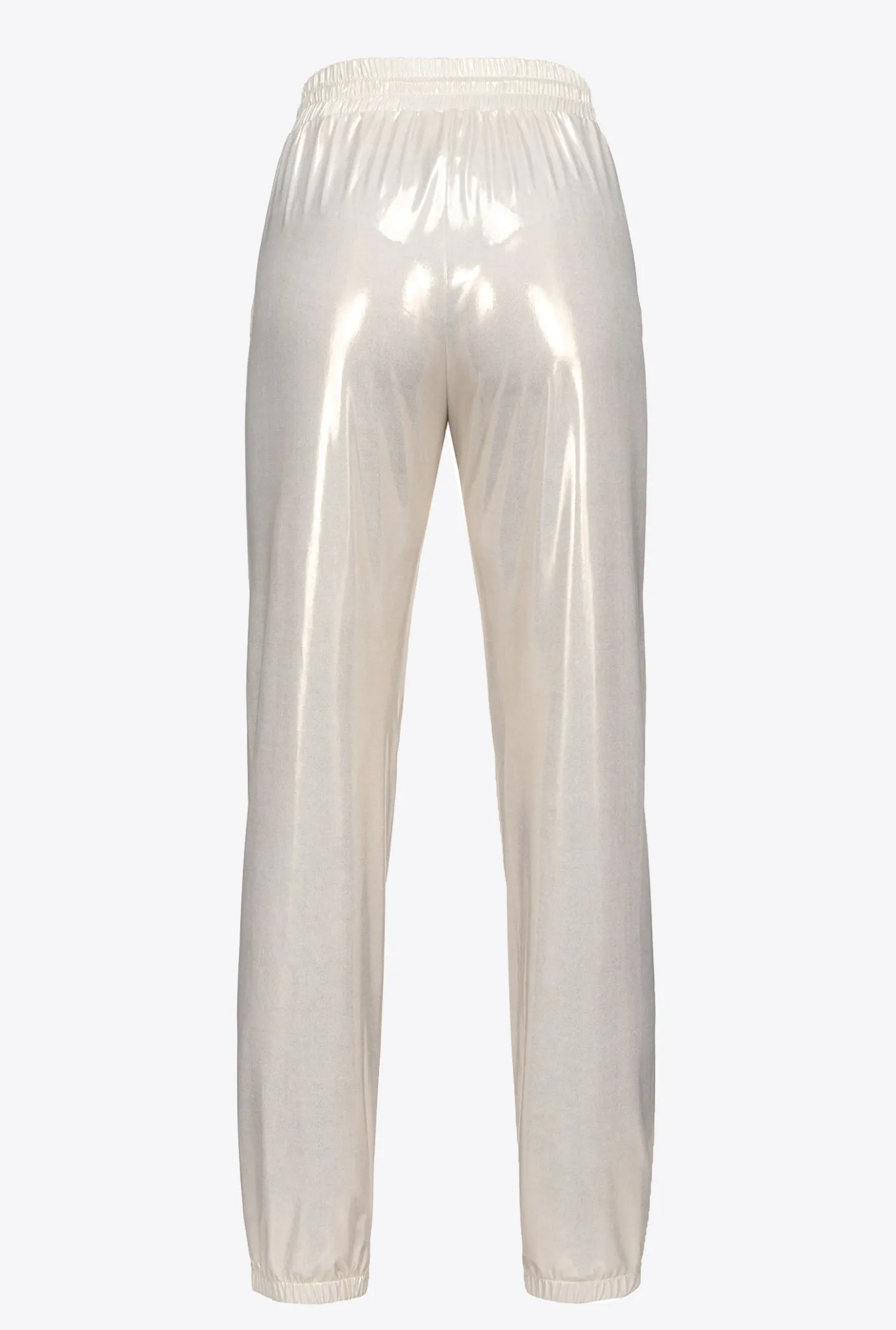 Pantalons|PINKO Jogging Metallise Or/Blanc