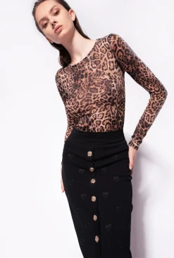 Jupes|PINKO Jupe En Jacquard Love Birds Noir Limousine