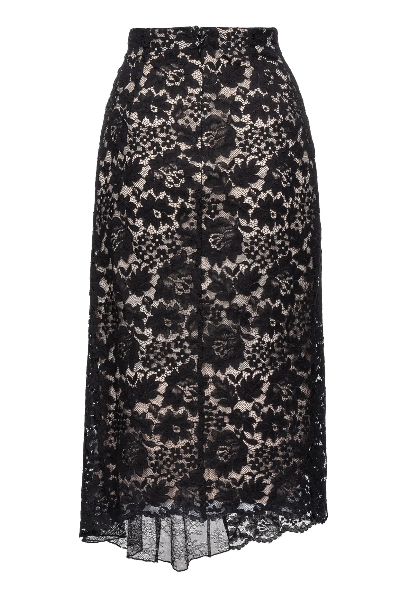 Jupes|PINKO Jupe Longue En Dentelle Noir Limousine