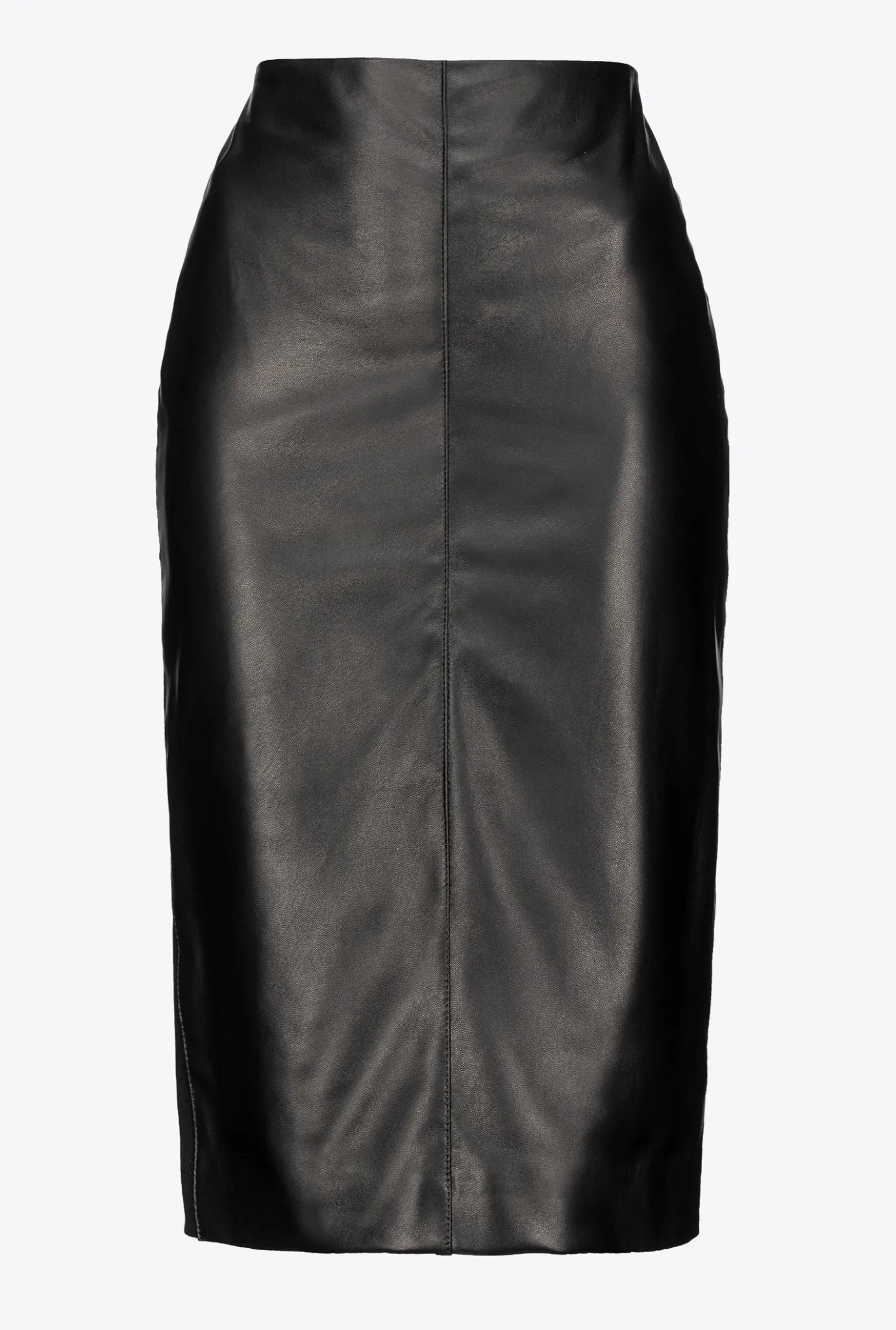 Jupes|PINKO Jupe Mi-Longue Bi-Matiere Noir Limousine