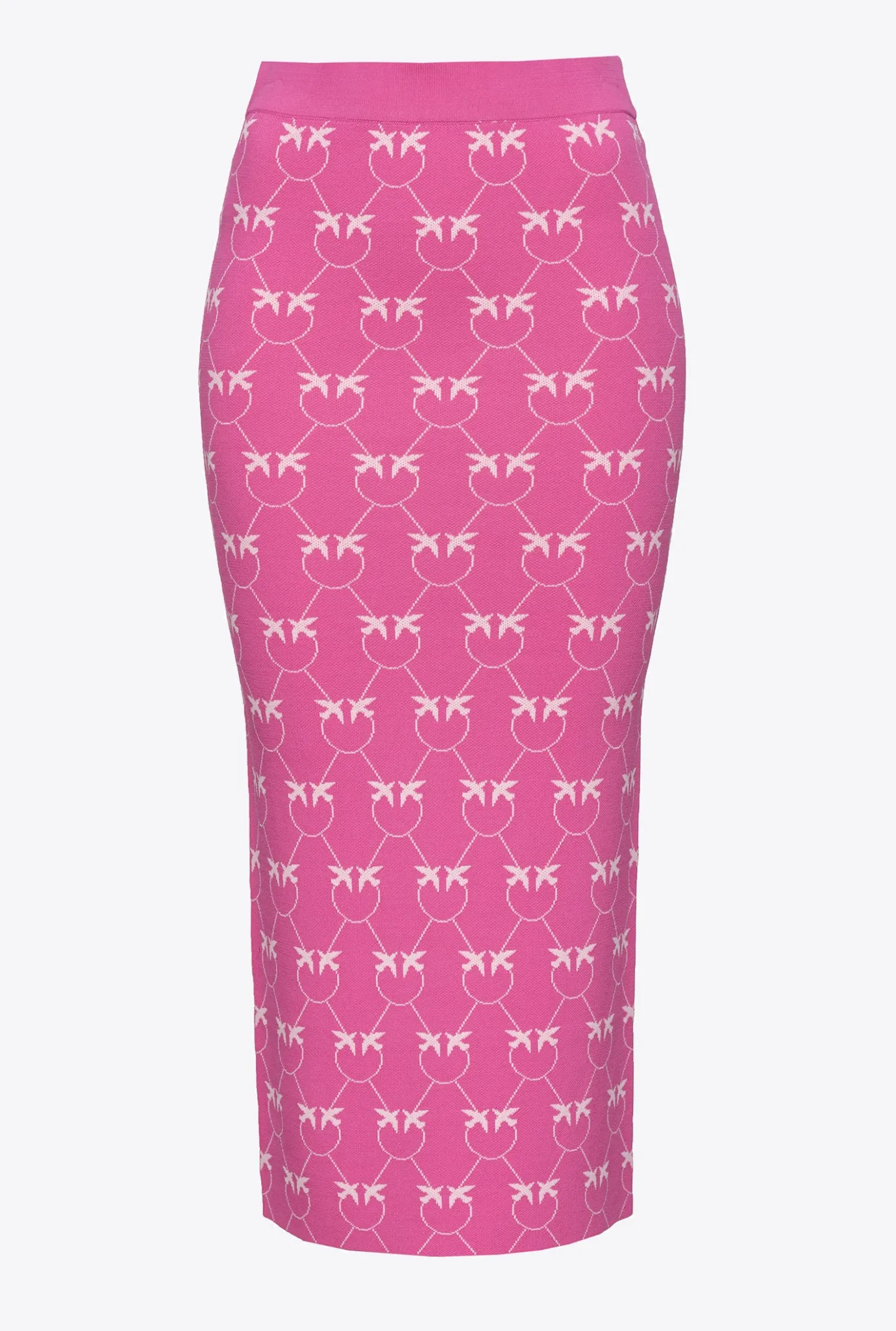 Jupes|PINKO Jupe Mi-Longue En Jacquard Monogram Fuchsia/Rose