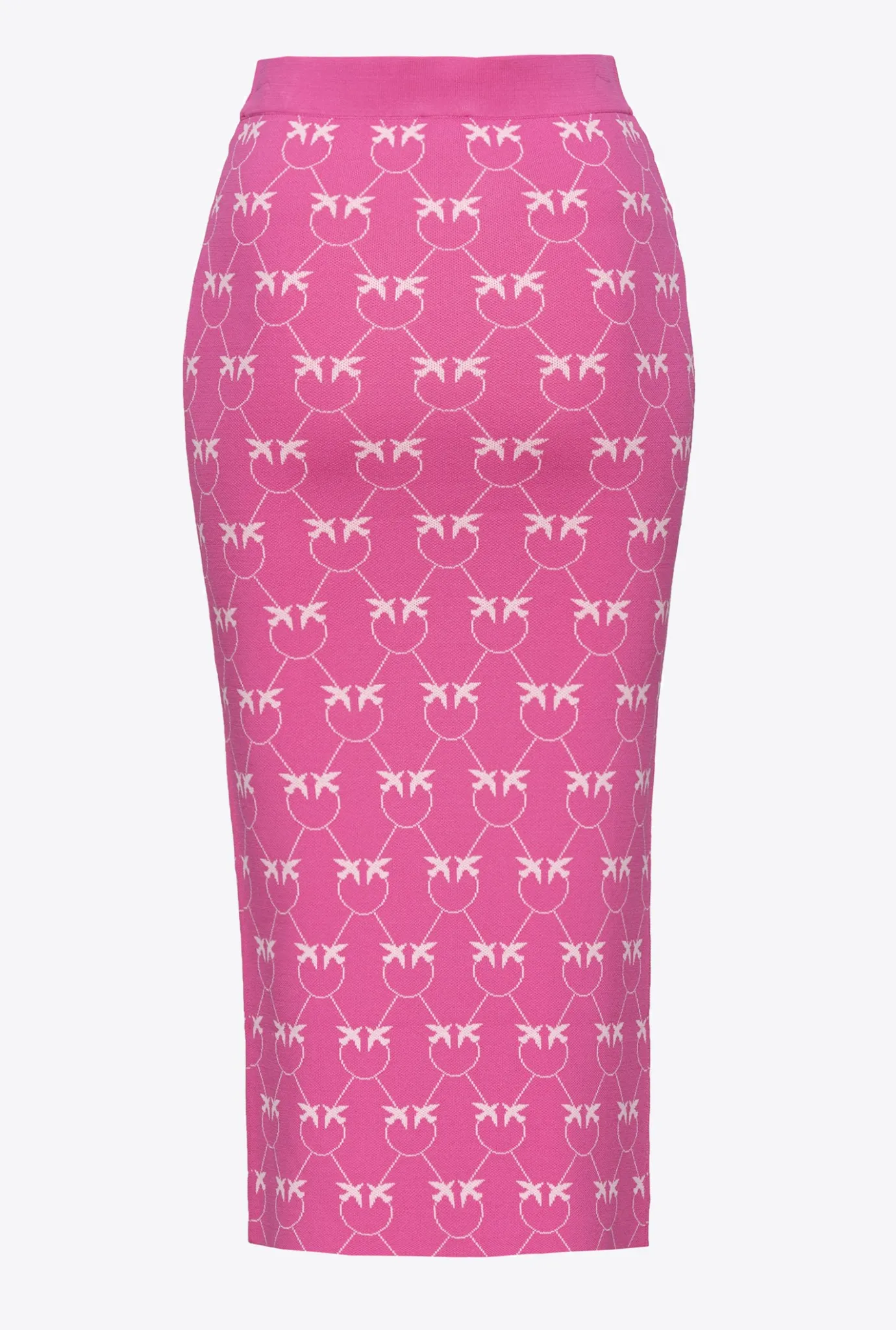 Jupes|PINKO Jupe Mi-Longue En Jacquard Monogram Fuchsia/Rose