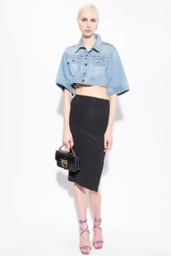 Jupes|PINKO Jupe Mi-Longue Fendue Noir Limousine