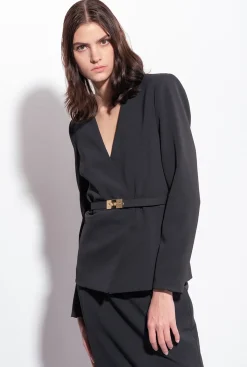 Jupes|PINKO Jupe Mi-Longue Fendue Noir Limousine