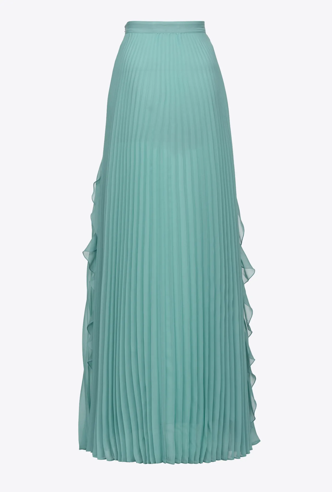 Jupes|PINKO Jupe Plissee En Mousseline Bleu Nil