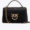 Sacs À Main|PINKO Lady Love Bag Puff Chevron Noir-Vieil Or