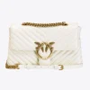 Sacs Portés Épaule|PINKO Lady Love Bag Puff V Quilt Blanc+Blanc-Or Antique