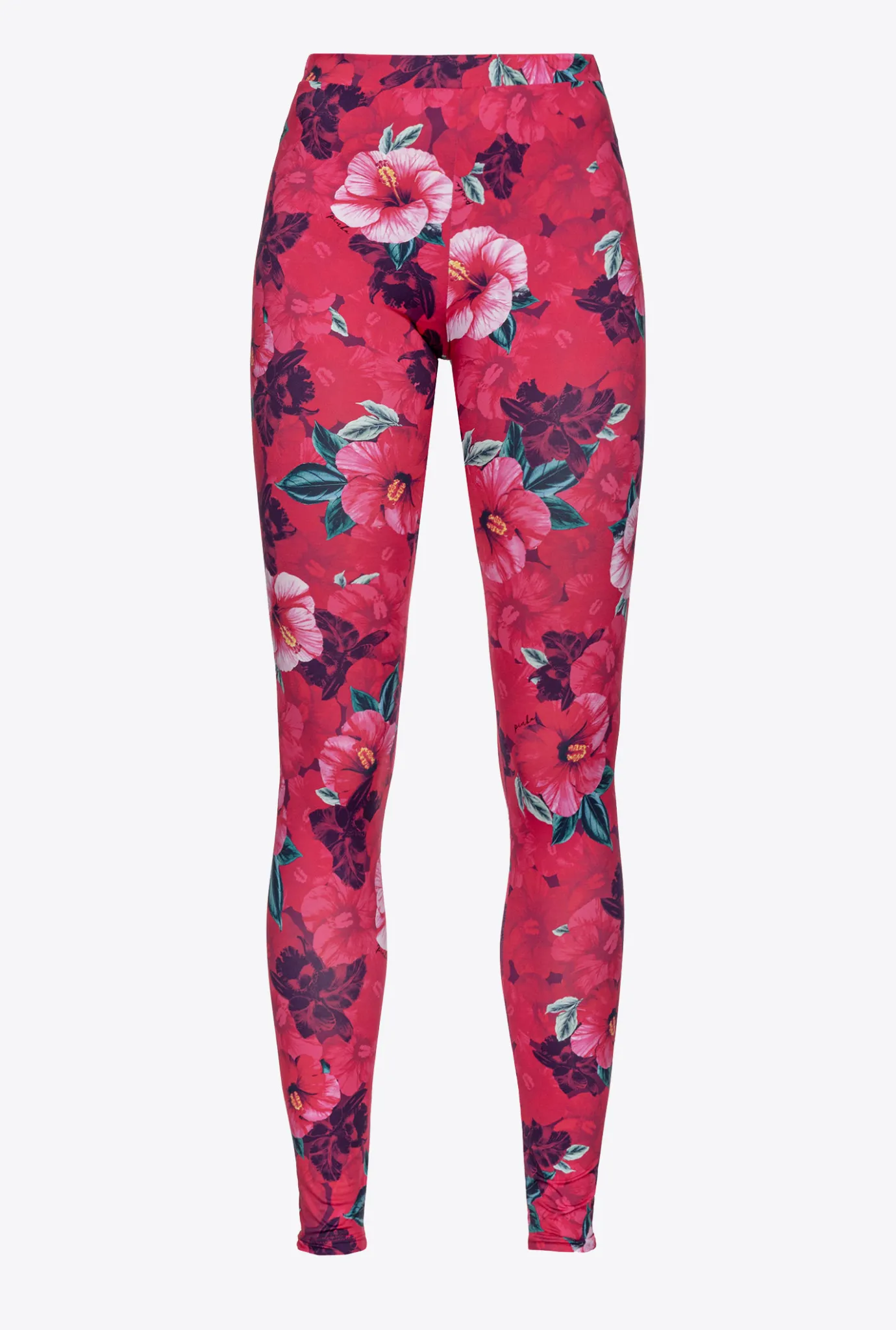 Tailleurs Et Ensembles|PINKO Legging A Imprime Hibiscus Multi.Fuchsia/Rose