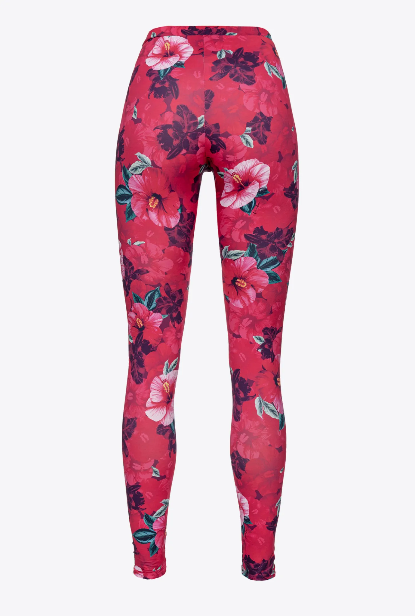 Tailleurs Et Ensembles|PINKO Legging A Imprime Hibiscus Multi.Fuchsia/Rose