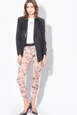 Pantalons|PINKO Leggings A Imprime Tatouage Chair/Noir