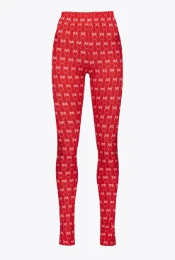 Pantalons|PINKO Leggings Monogram Rouge/Rose