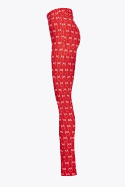 Pantalons|PINKO Leggings Monogram Rouge/Rose