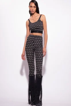 Tailleurs Et Ensembles|PINKO Leggings Monogram Noir/Creme