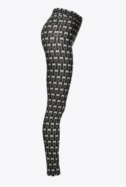 Tailleurs Et Ensembles|PINKO Leggings Monogram Noir/Creme