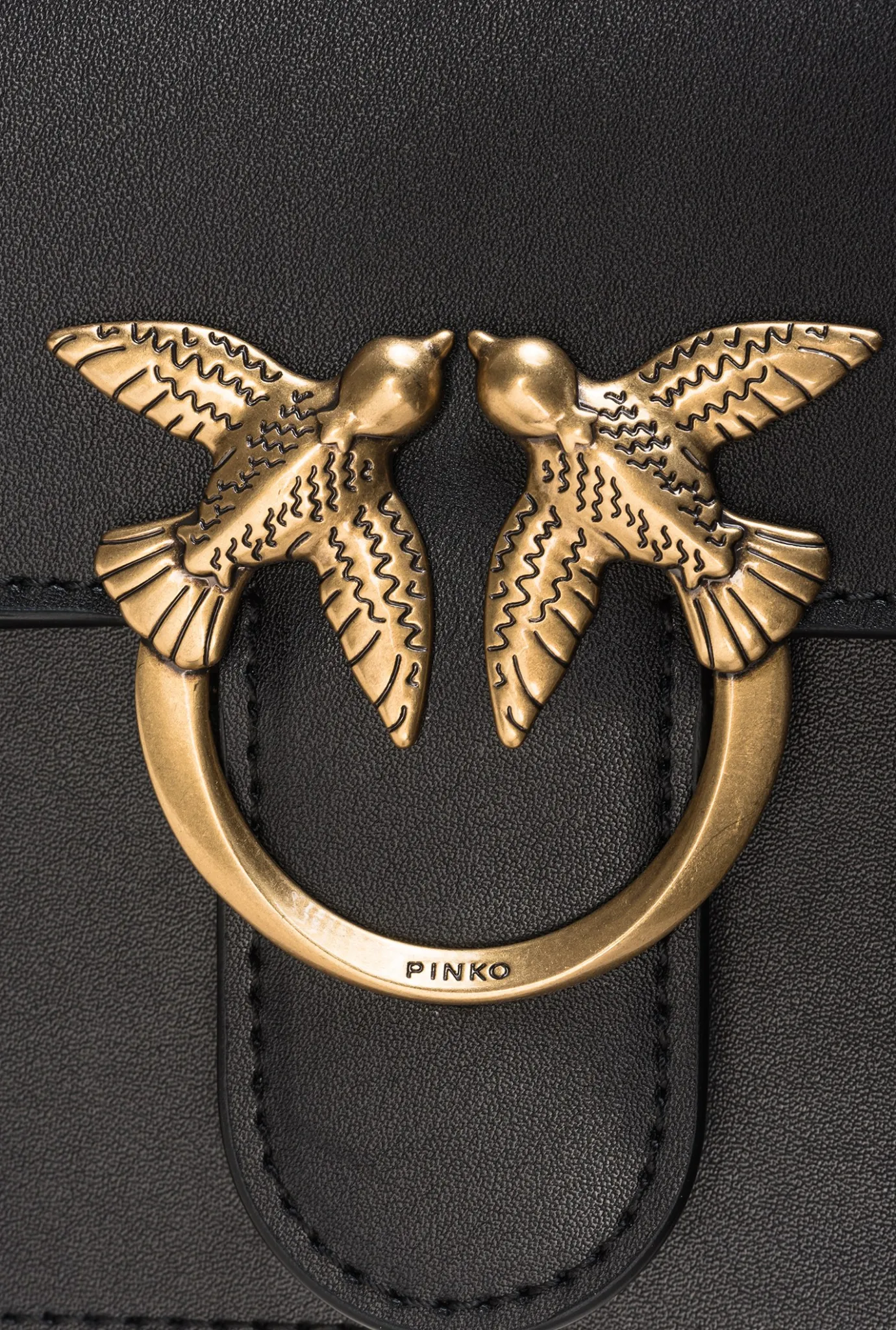 Sacs À Bandoulière|PINKO Love Bag Bell Simply Noir-Vieil Or