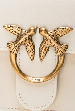 Sacs À Bandoulière|PINKO Love Bag Bell Simply Blanc+Blanc-Or Antique