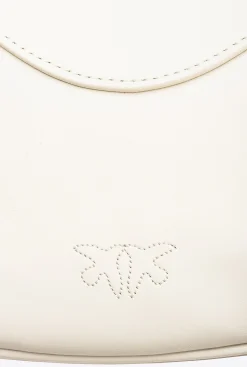 Sacs À Bandoulière|PINKO Love Bag Bon Bon Crossbody En Cuir Blanc+Blanc-Or Antique