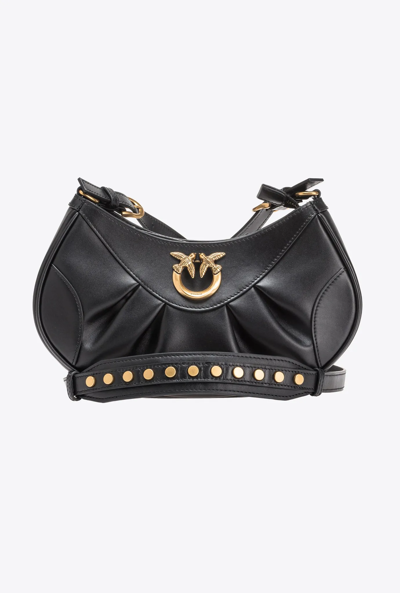 Sacs À Bandoulière|PINKO Love Bag Bon Bon Crossbody En Cuir Noir-Vieil Or