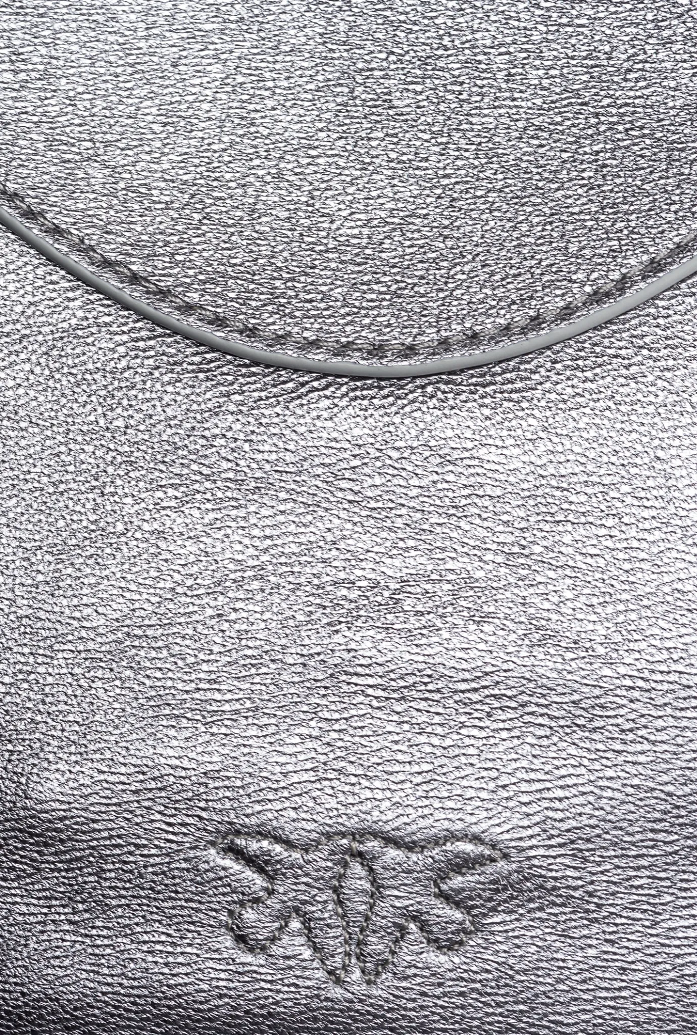 Sacs À Bandoulière|PINKO Love Bag Bon Bon Crossbody Lame Argent-Vieil Argent