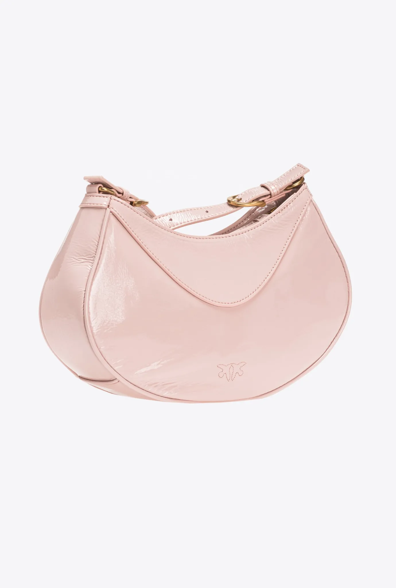 Sacs À Bandoulière|PINKO Love Bag Bon Bon Crossbody En Cuir Verni Iris-Or Antique