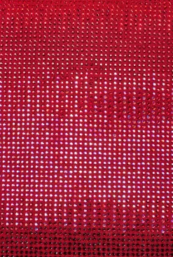 Sacs De Soirée|PINKO Love Bag Soft Envelope Full Strass Rouge Grenat-Or Antique