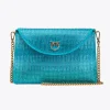 Sacs De Soirée|PINKO Love Bag Soft Envelope Full Strass Turquoise-Or Antique